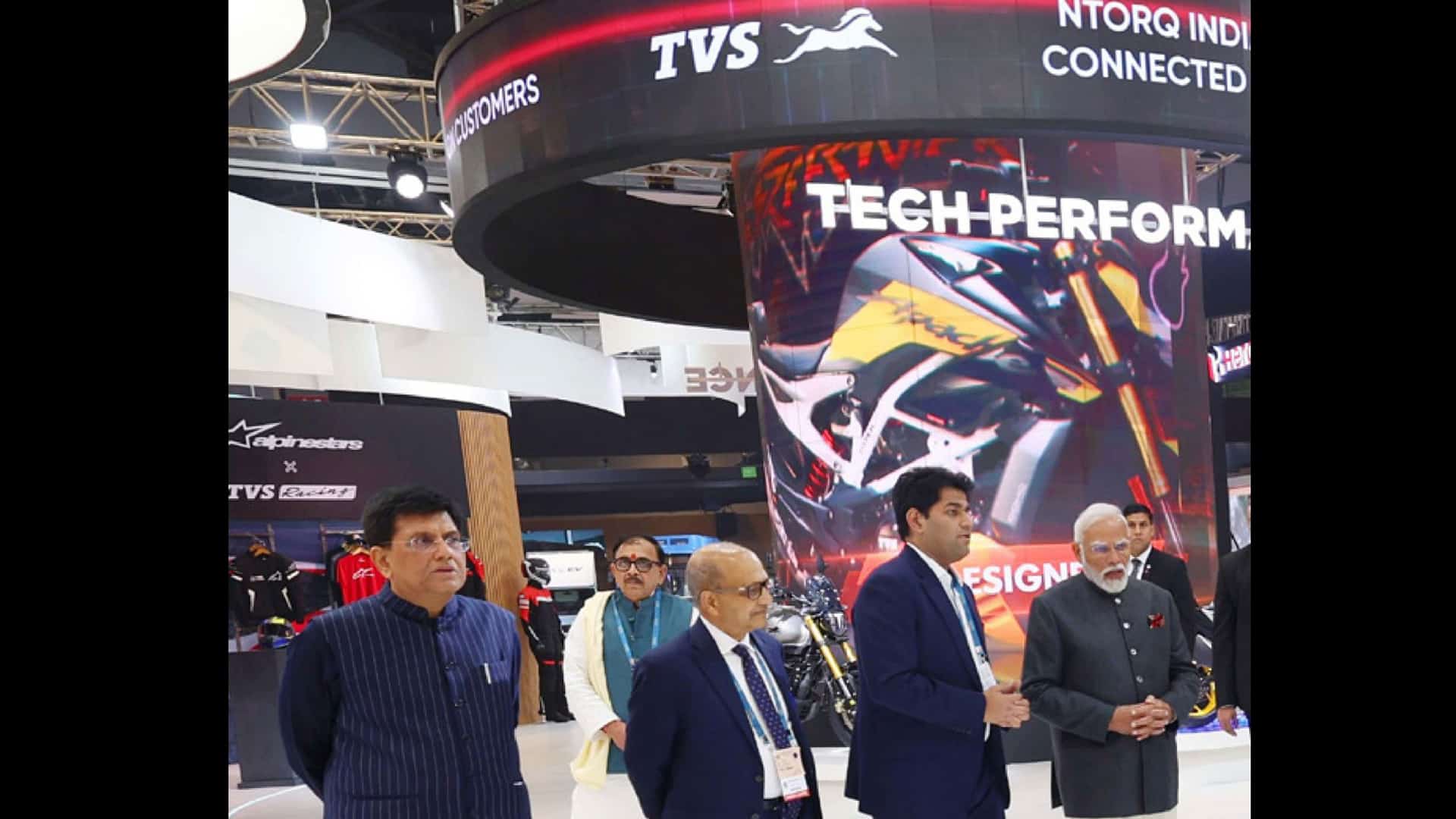 TVS Motor Company Unveils Cutting Edge Mobility Solutions At Bharat