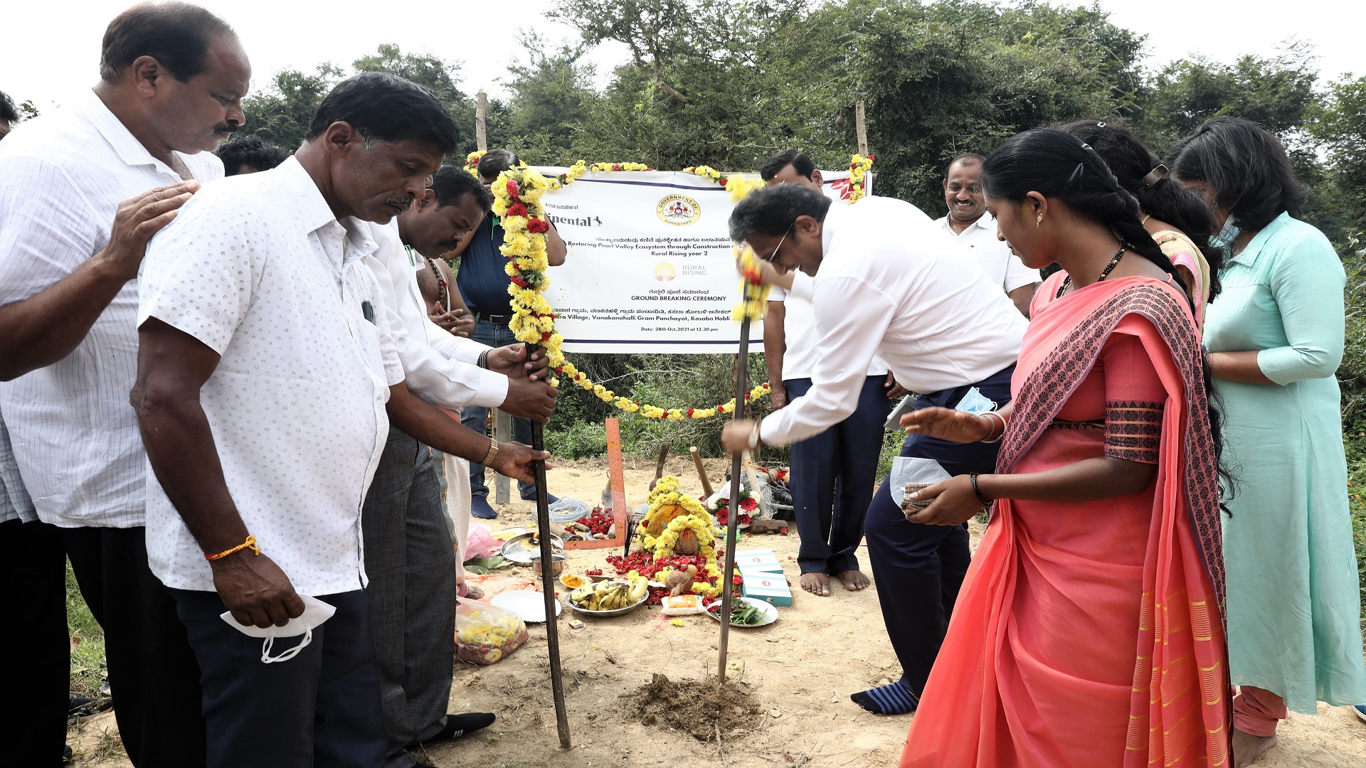 Continental India inaugurates a series of check dams in Anekal Taluk