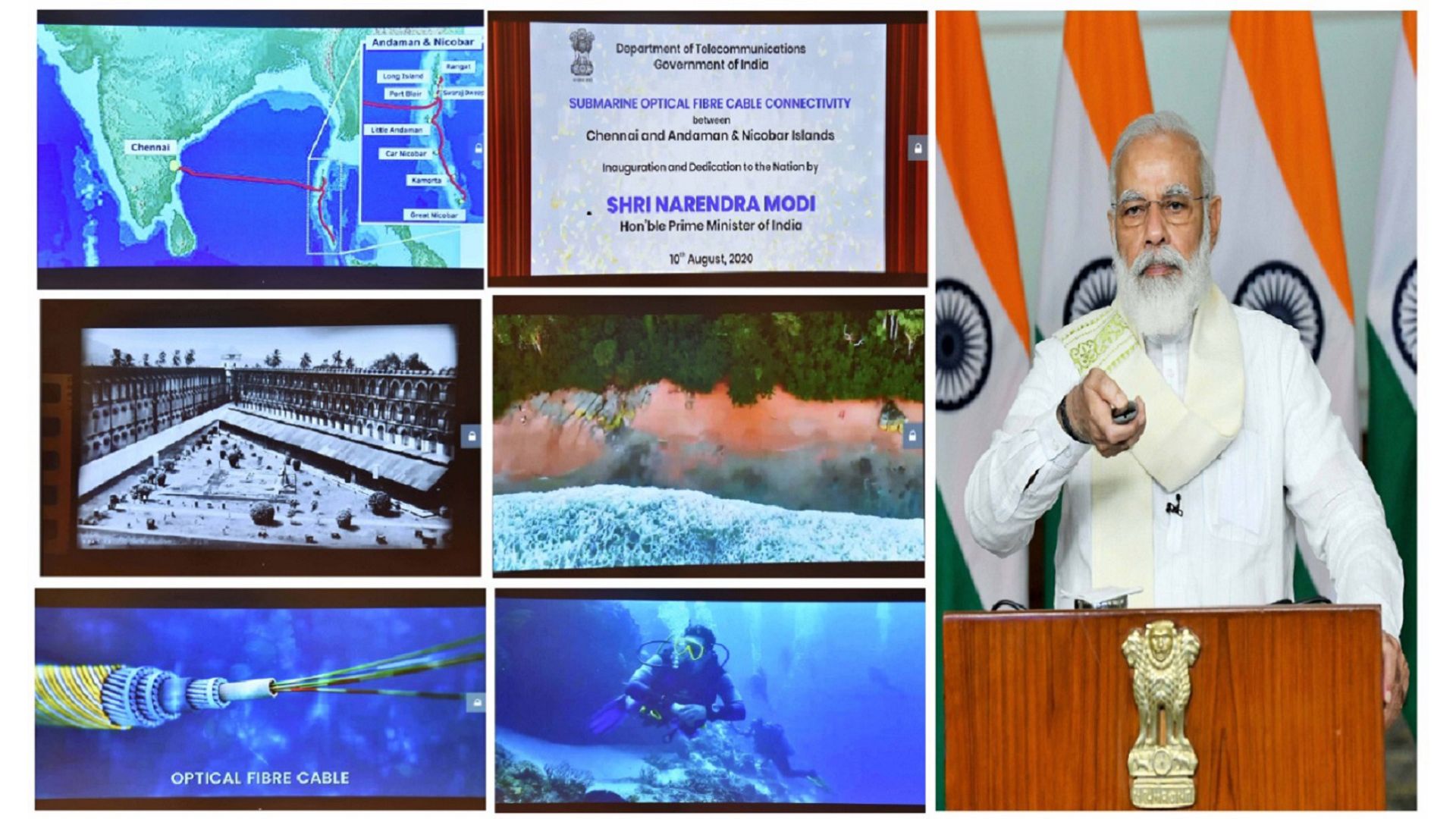 PM Modi launches submarine cable connectivity to Andaman & Nicobar Islands