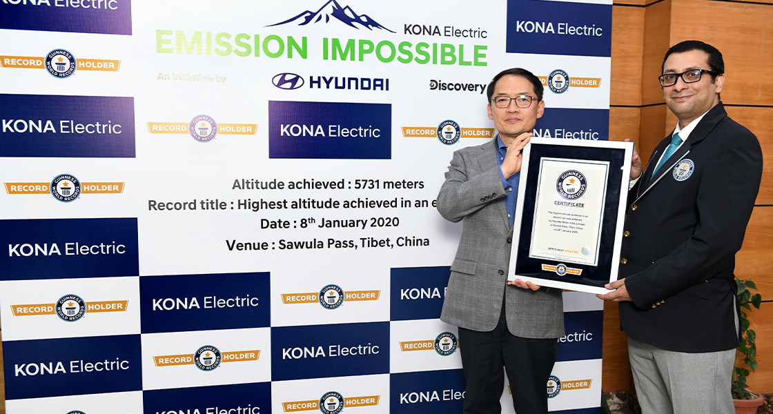 Hyundai KONA electric makes it to GUINNESS WORLD RECORDS™ feat