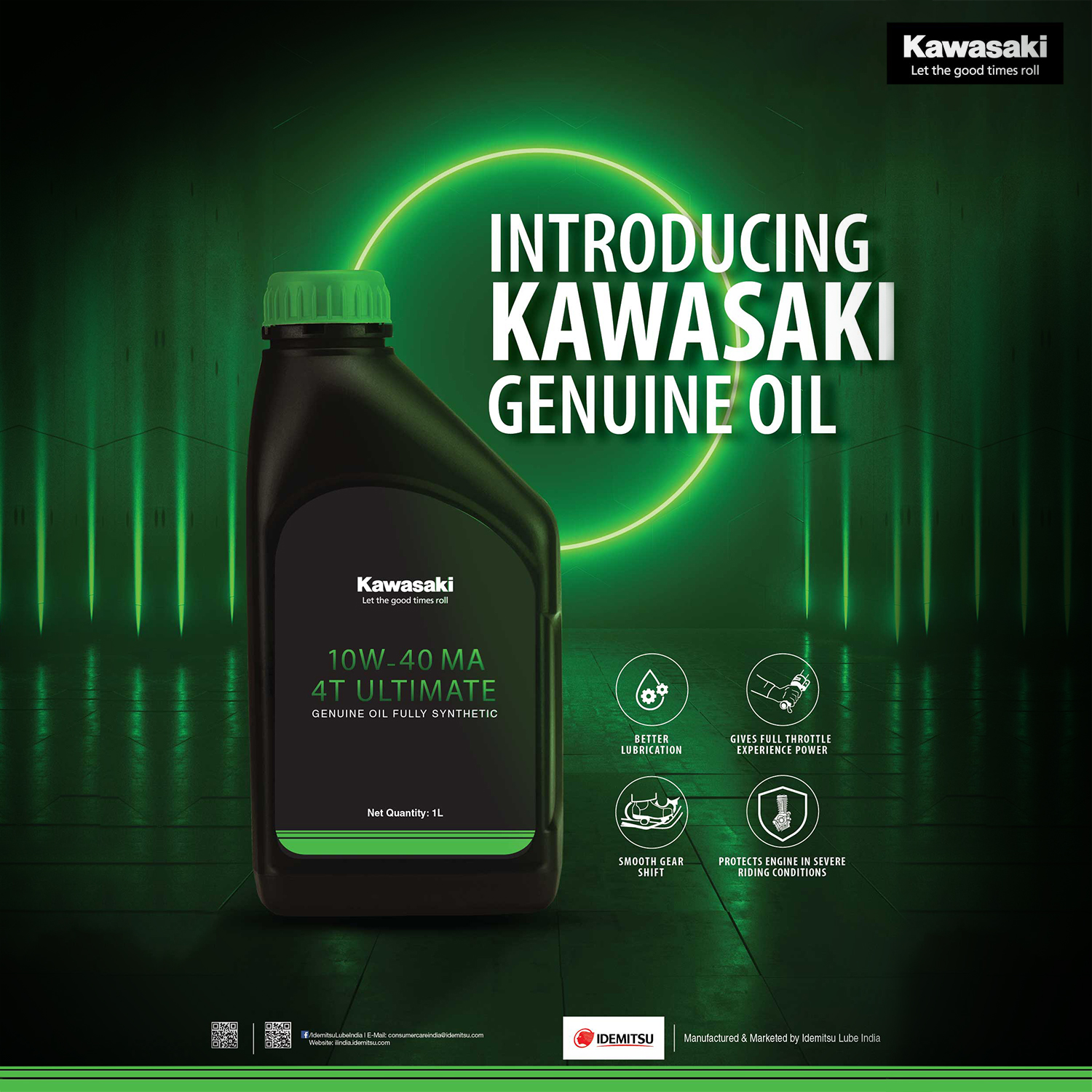 Idemitsu Lube to partner with Kawasaki India for “Kawasaki Genuine Oil"