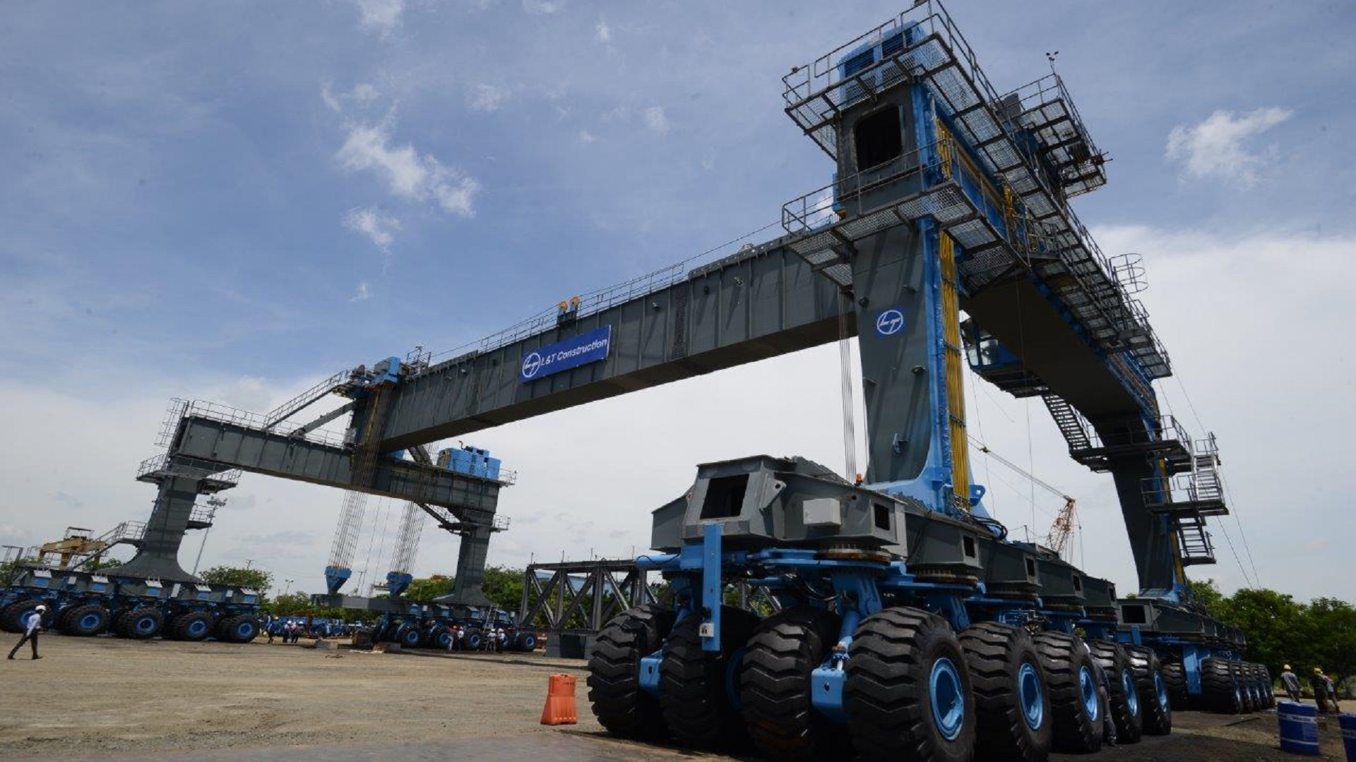 L&T-built full span launching equipment for the high-speed rail project launched