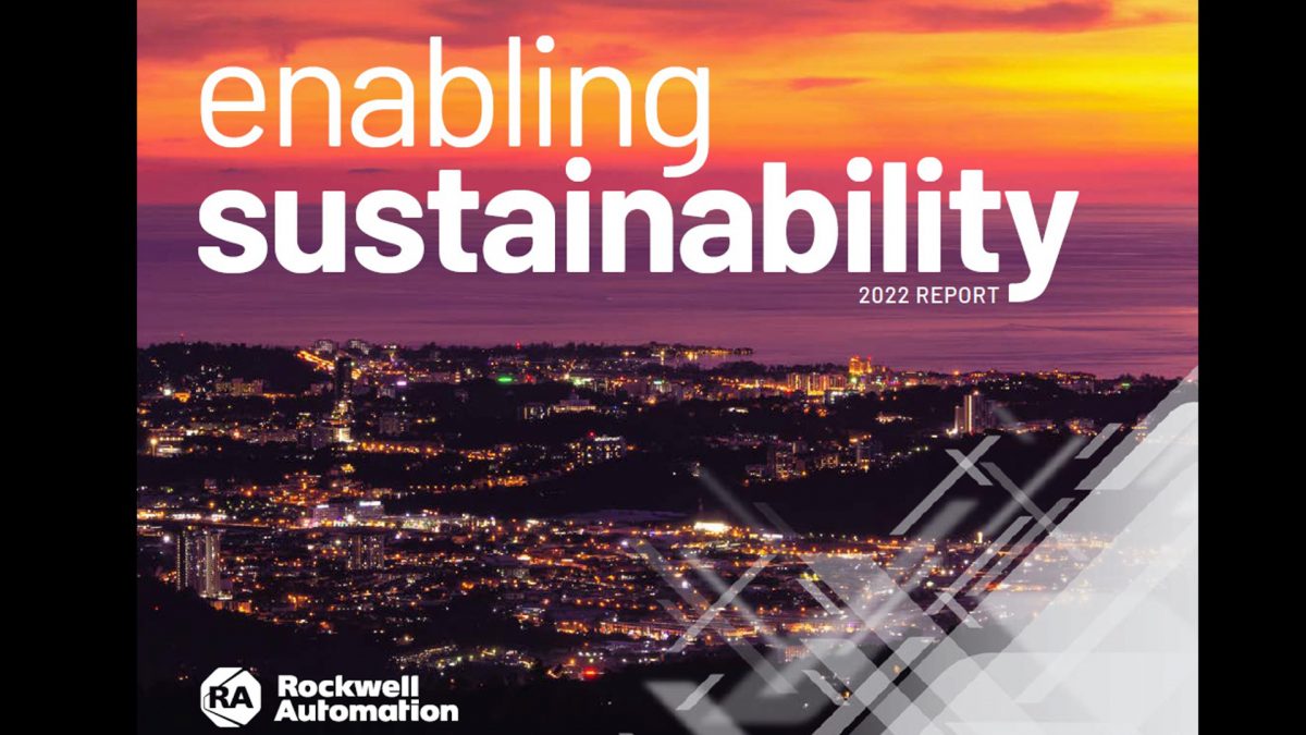 The glowing city pictured on the cover of Rockwell Automation’s 2022 Sustainability Report (above) presents a practical, big picture view of today’s reality, reminding us that change starts with where we are now. It also speaks to the Earth’s humanity—the ultimate reason why sustainability work is so urgent.