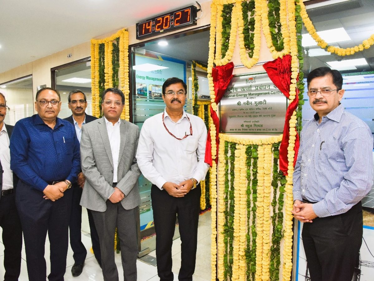 The National Energy Management Centre being inaugurated by Naveen Gulati, Member Traction & Rolling Stock, Railway Board, (right) at REMC Ltd office in New Delhi